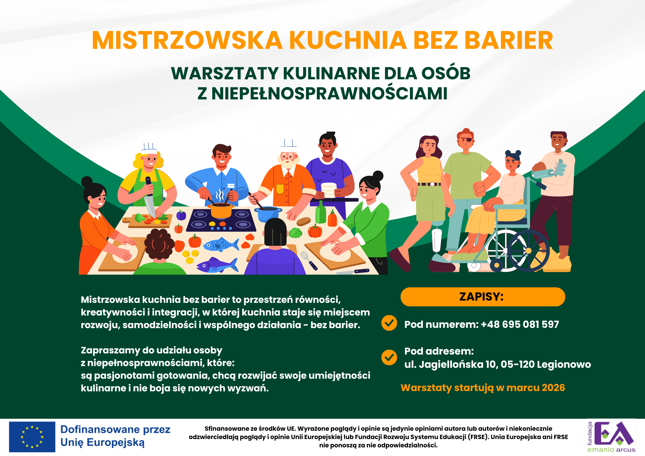 „Mistrzowska kuchnia bez barier” – projekt Erasmus+ wspierający osoby z niepełnosprawnościami