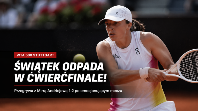 Koniec przygody Igi Świątek w Stuttgarcie.