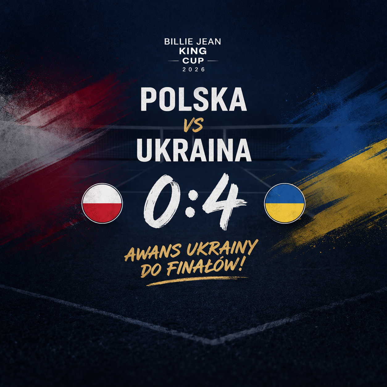 Ukraina lepsza od Polski w Billie Jean King Cup