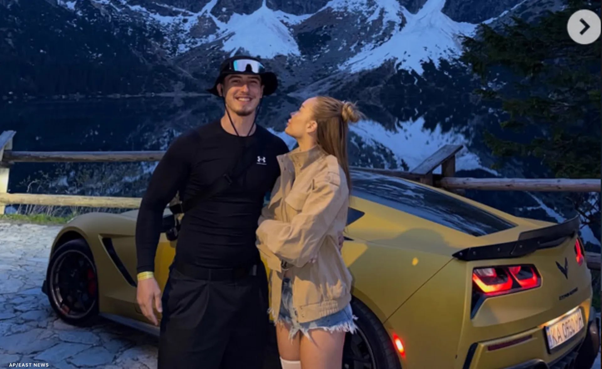Bezczelny Ukrainiec wjechał Corvette nad Morskie oko