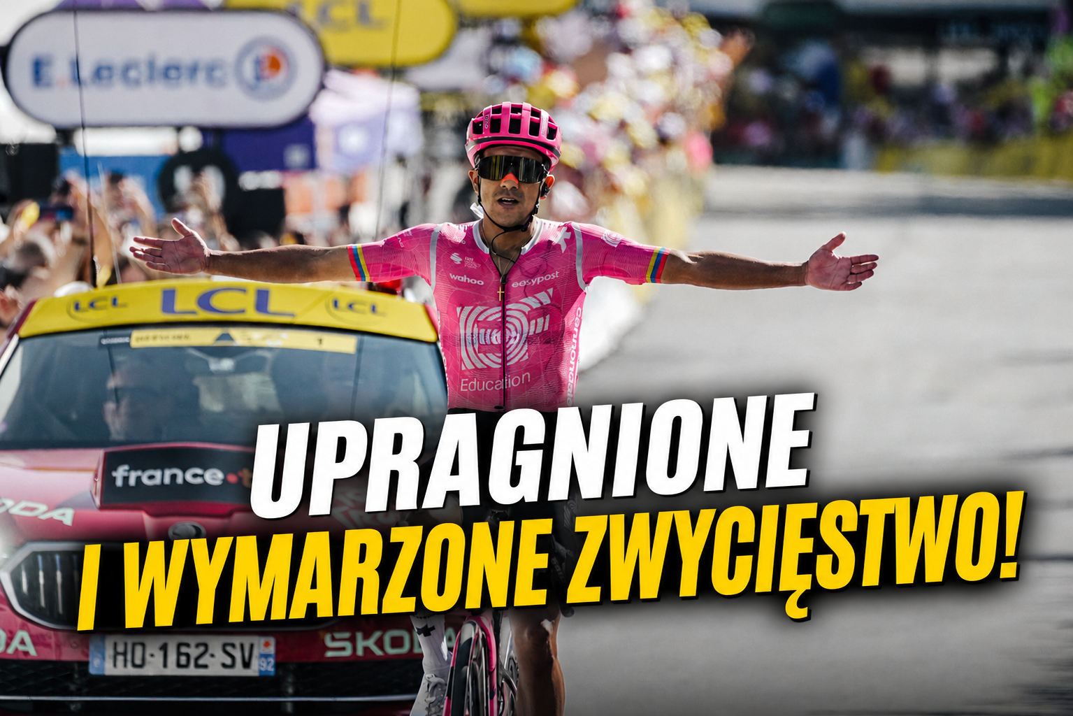 Richard Carapaz triumfuje z ucieczki
