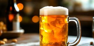Piwa Kraftowe Ranking - Top 10 polskich piw rzemieślniczych - na obrazku kufel z jasnym piwem z pianką - Piwa Kraftowe Ranking