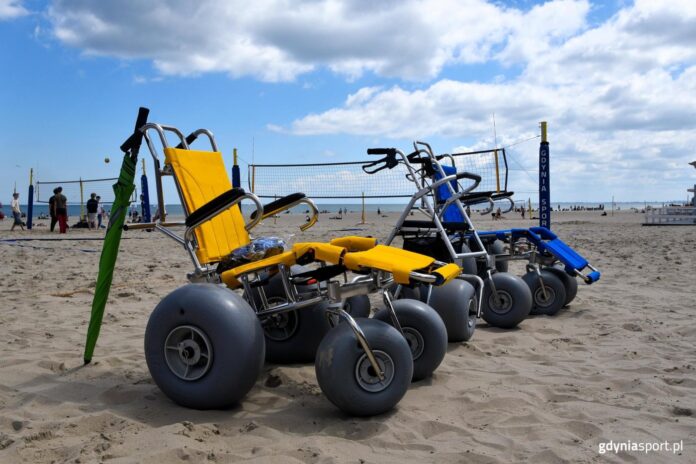wózki plażowe