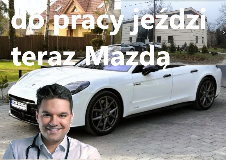 Kacprzyk ukrywa Porsche by nie drażnić lekarzy w Jaktorowie a aferę ma w DUPIE