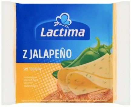 na zdjęciu Lactima ser topiony w plastrach -  produkty spożywcze z felerem