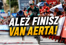 Wout van Aert triumfuje na 13. etapie Vuelta a Espana.