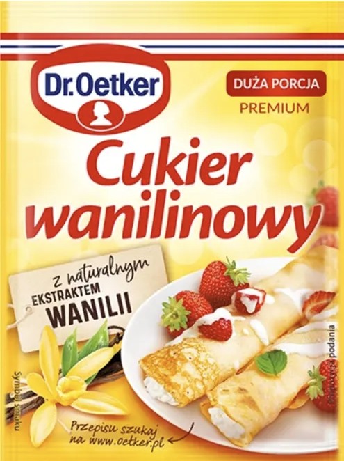 na zdjęciu cukier wanilinowy dr oetker 
