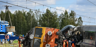 Wykolejenie pociągu w Sokolnikach Suchych na Mazowszu