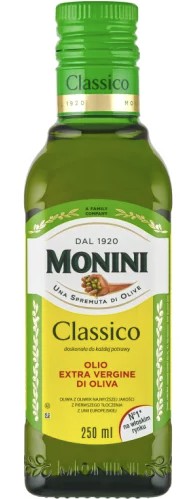 na zdjęciu butelka oliwy Monini - oszukane produkty spożywcze