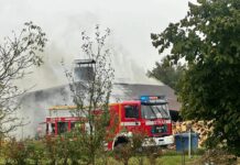 Pożar zakładów mięsnych w Rybnej