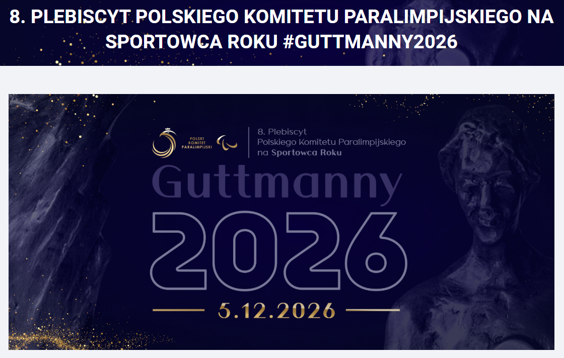 Sportowcy bez barier potrzebują Twojego głosu. Ruszył 8. Plebiscyt #Guttmanny2026