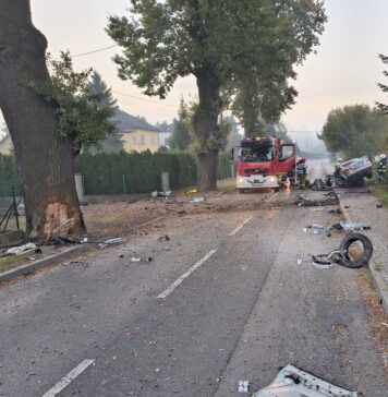 Brawura na drodze - ginie 20-latek w roztrzaskanym Audi